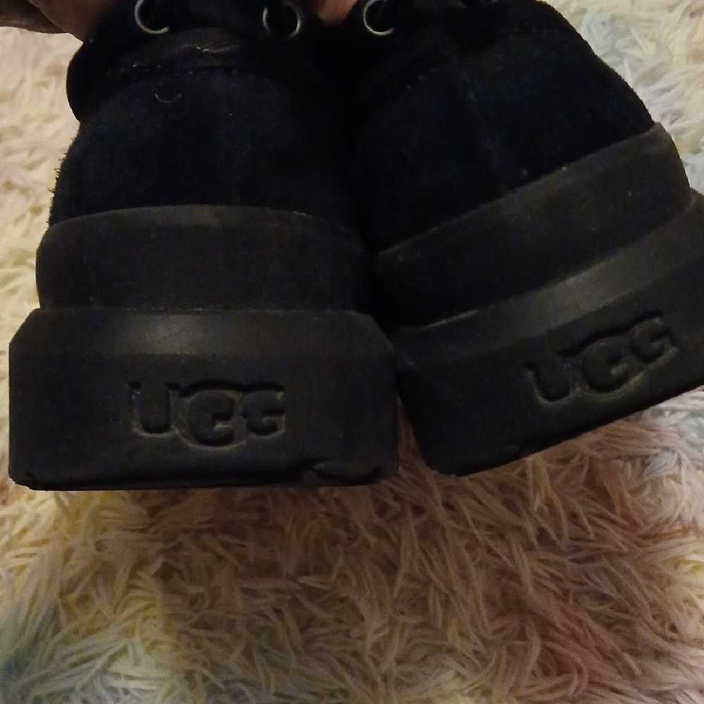 UGG Black Slip-On Rain Boot Casual Clog - Picture 5 of 8